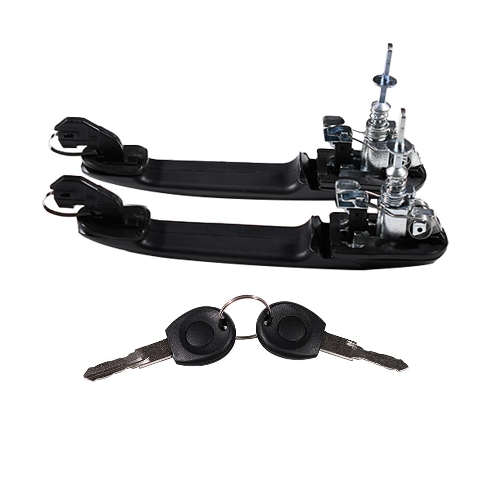 Maniglia per porta esterna per auto con chiave, porta anteriore sinistra e destra, compatibile con VW Sharan Polo 6N0837207C 6N0837207D