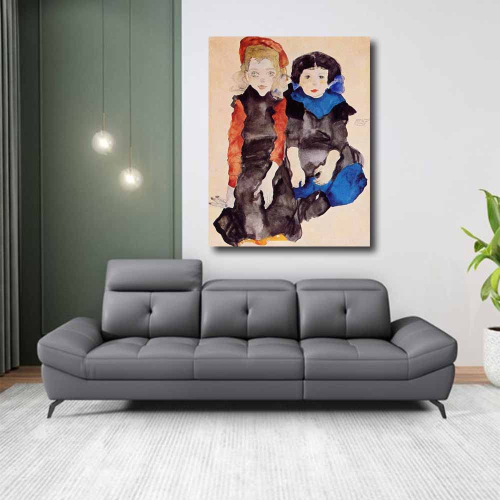 額装品/Two Girls/エゴン シーレ/アート/ポスター/インテリア
