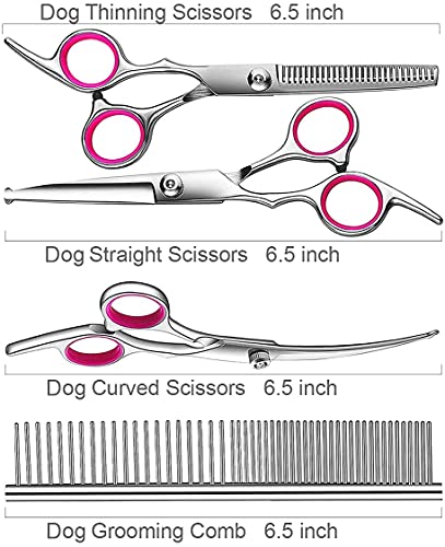 Hlily Kit de tesoura de tosa para cães com pontas redondas de segurança, conjunto de tesouras de tos