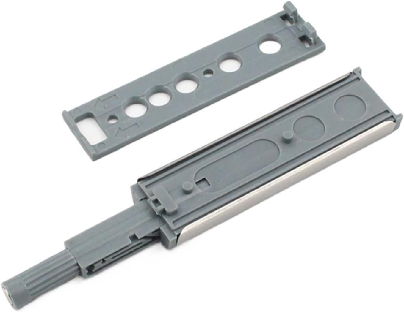 Automatic Door Closer, 10PCS Cabinet Catches Stainless Steel Push to Open Hidden Cabinet Handle Soft Closer Cabinet Door Hardware(B)