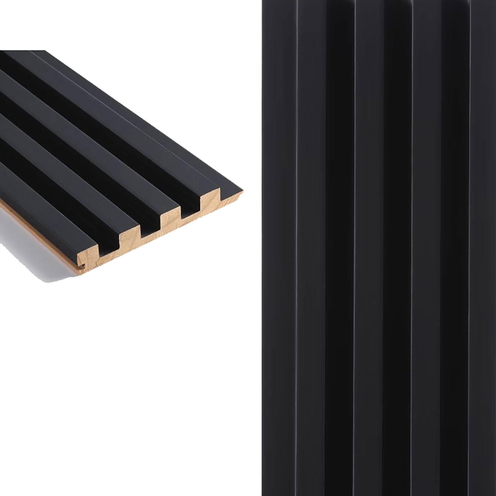 Paneles de pared de listones resistentes, revestimiento de pared de madera para sala de estar, dormitorio, oficina, 6 piezas, elegantes paneles de pared de bricolaje