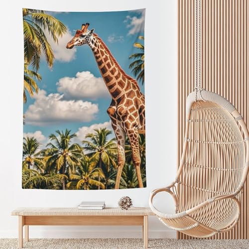 Tapisserie murale large girafe décoration murale vintage couverture murale chambre salon grand format