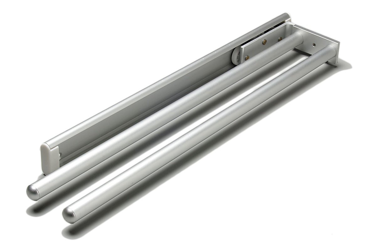 Chrome Finish 2 Bar Towel Rack by Hafele