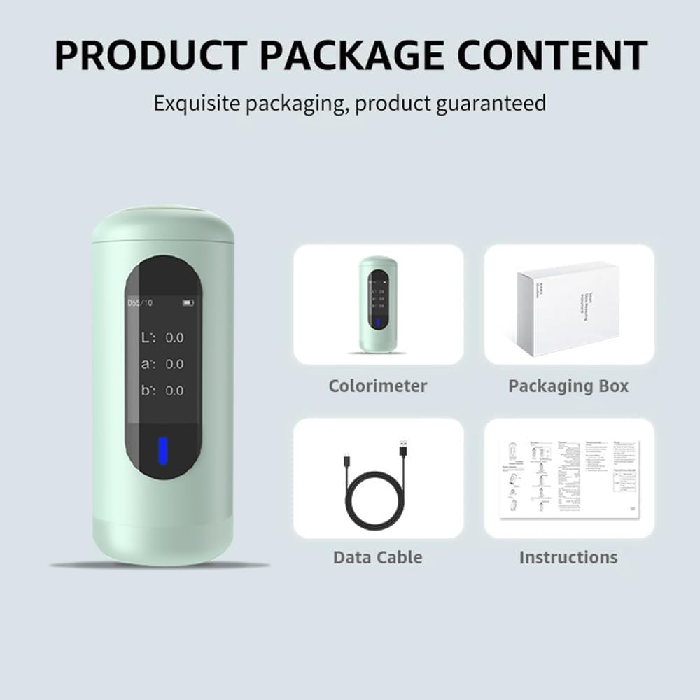 Mini 4 Pro Portable Colorimeter,Color scanning Device - Digital Colorimeter Sensor for Detecting Colors,Suitable for Packaging,Paint,Plastic - Small Volume,Easy to Carry