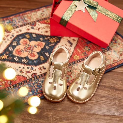 Image of GINFIVE Toddler Girls Mary Jane School Oxford Dress Flat Shoes for Wedding