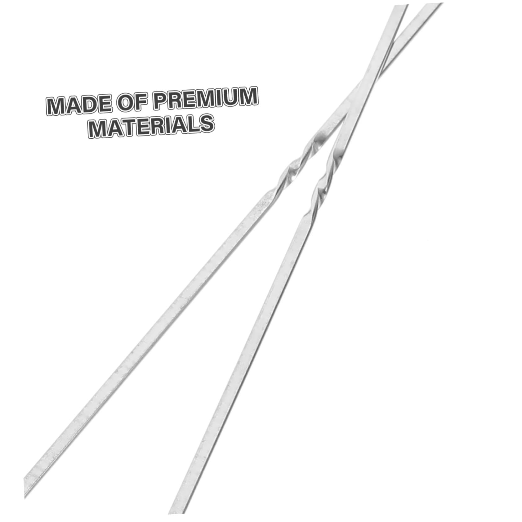 SHOWERORO 50pièces Brochettes Acier Pour Barbecue Ustensiles De Grillade Réutilisables Et Résistants à Haute Température Pour Et Légumes