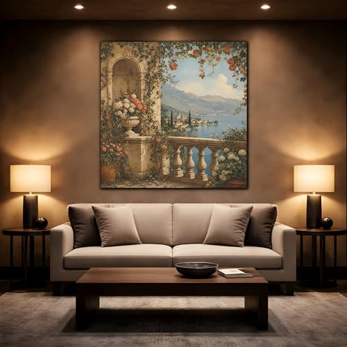 Toile décoration lac nature grand format pour mur de séjour - 2