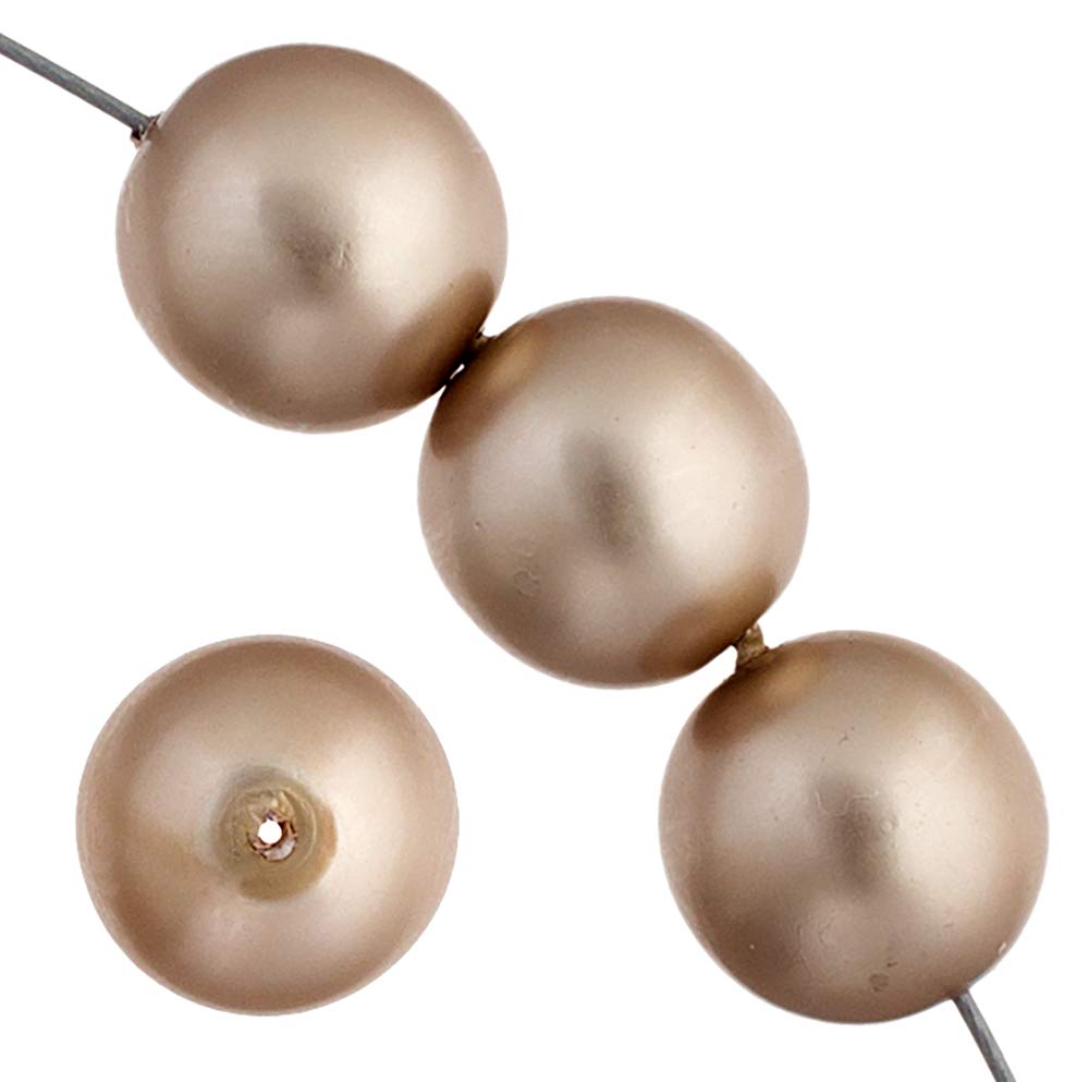 John Bead8" Czech Glass Pearl 4mm Platinum