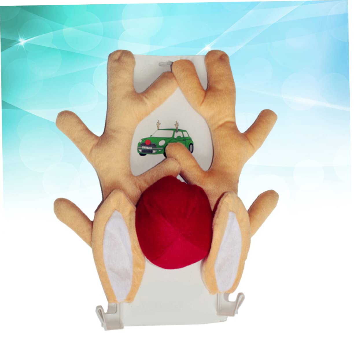 SUPVOX Accessoires De Camion Décor De Noël Cornes De Cerf Pour Véhicules Bois Nez De Voiture Costume Décorations De Voiture Pour Noël Décoration De De Renne De Auto Suite