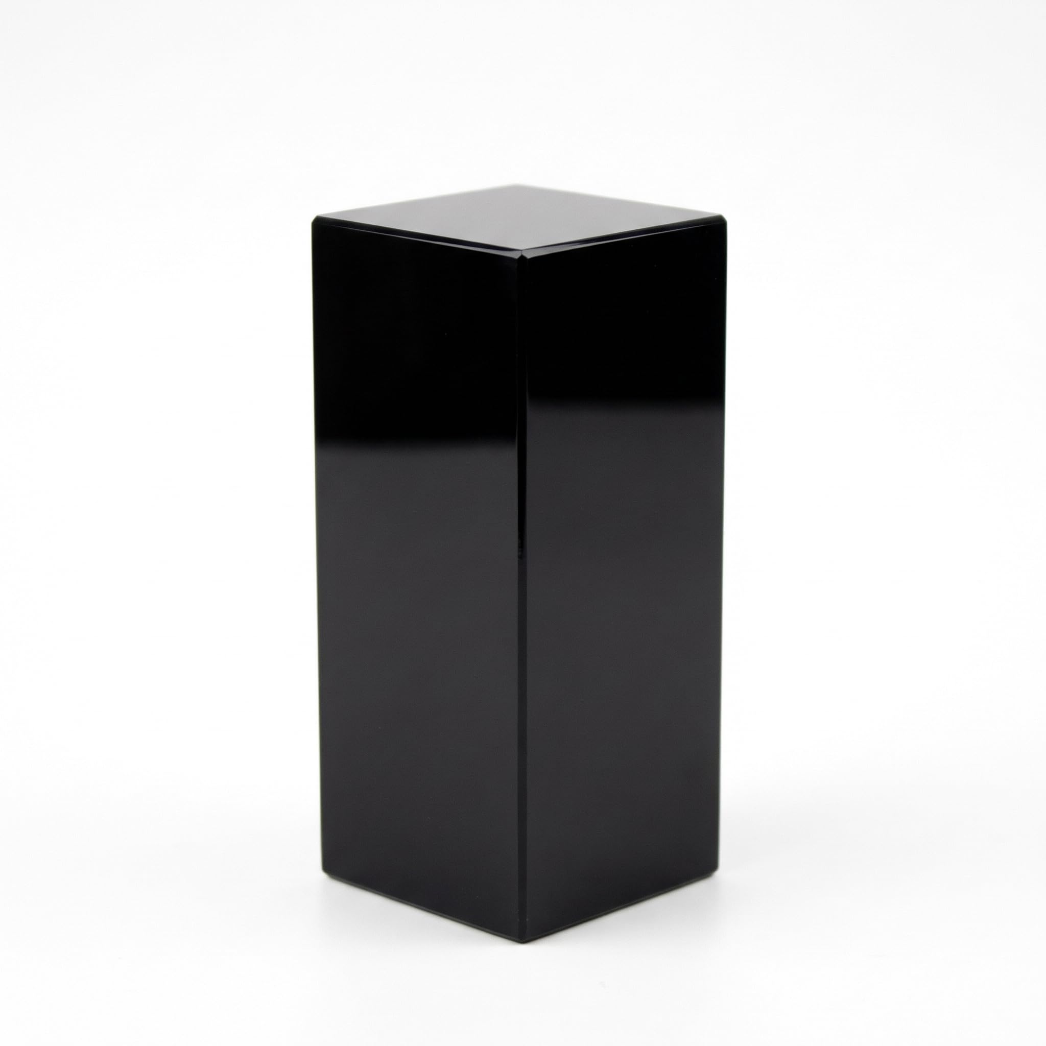 Présentoir à bijoux rectangulaire en acrylique noir aux bords polis luxueux homingyo