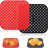 Kit 2 tapetes forro protetor silicone air fryer fritadeira