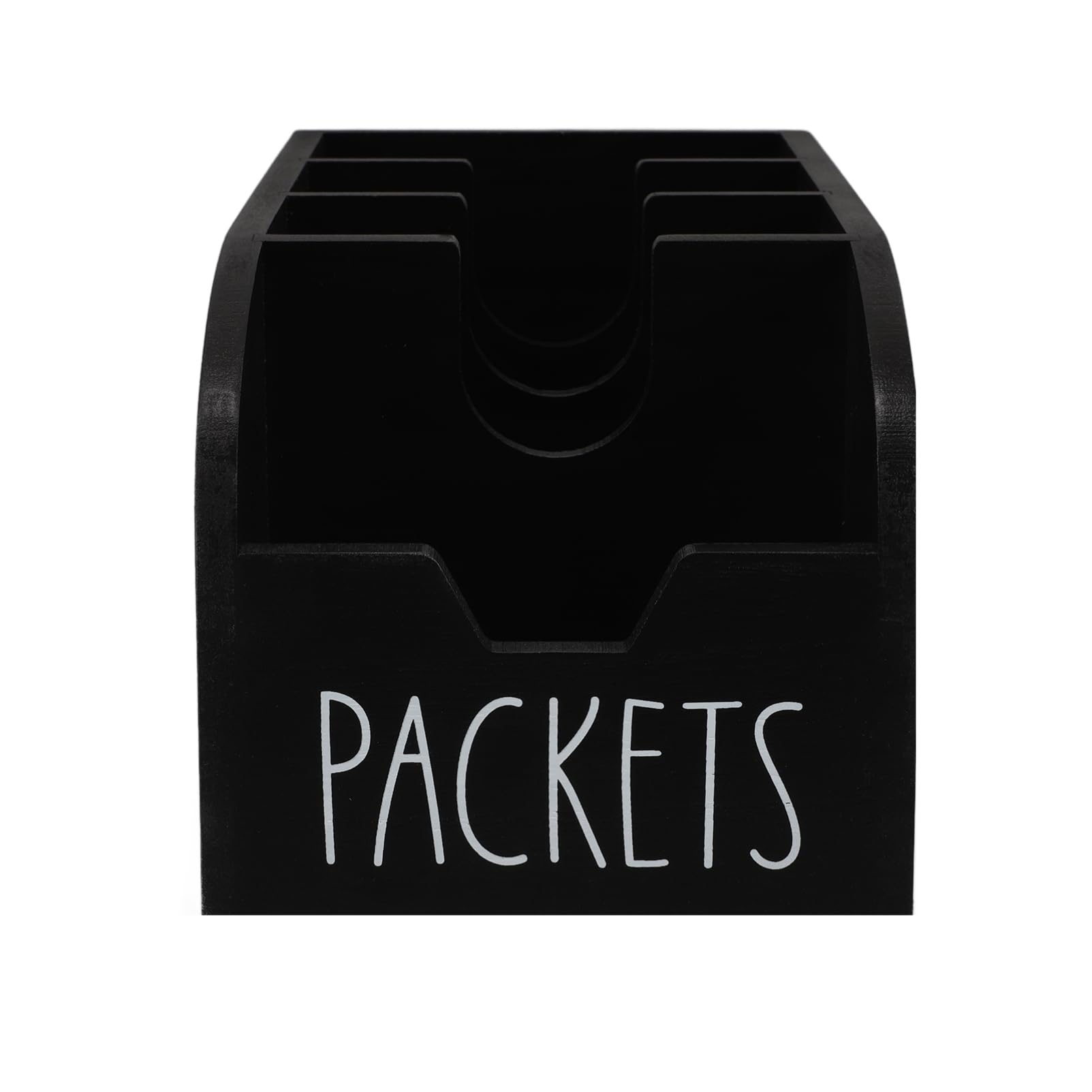 Organisateur de Sachets D'assaisonnement en Bois Foncé pour Placard | Rangement Compact pour Garde-manger, Support Multi-compartiments pour Sachets de Thé et Sucre