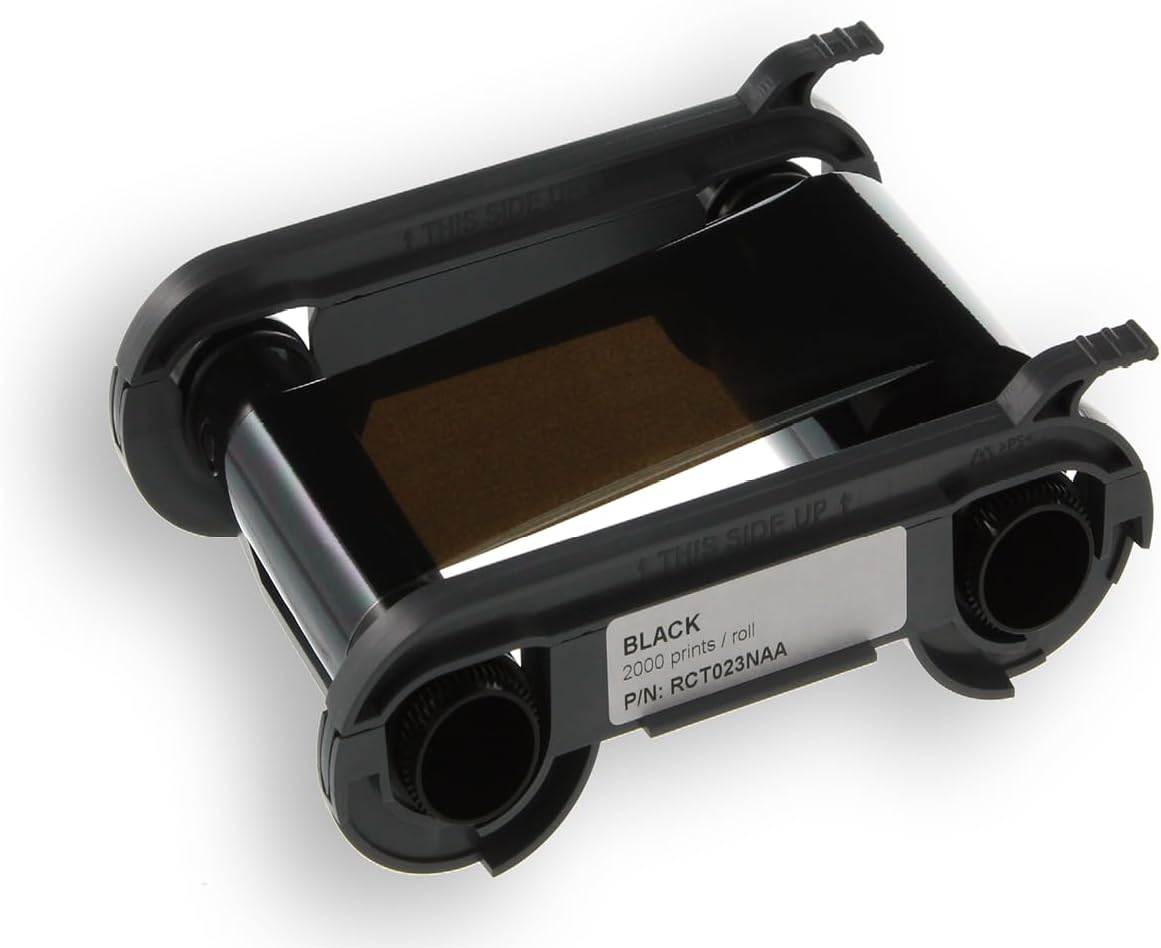 Amazon.com: Evolis Colour Ribbon, Black Monochrome, RCT023NAA ...