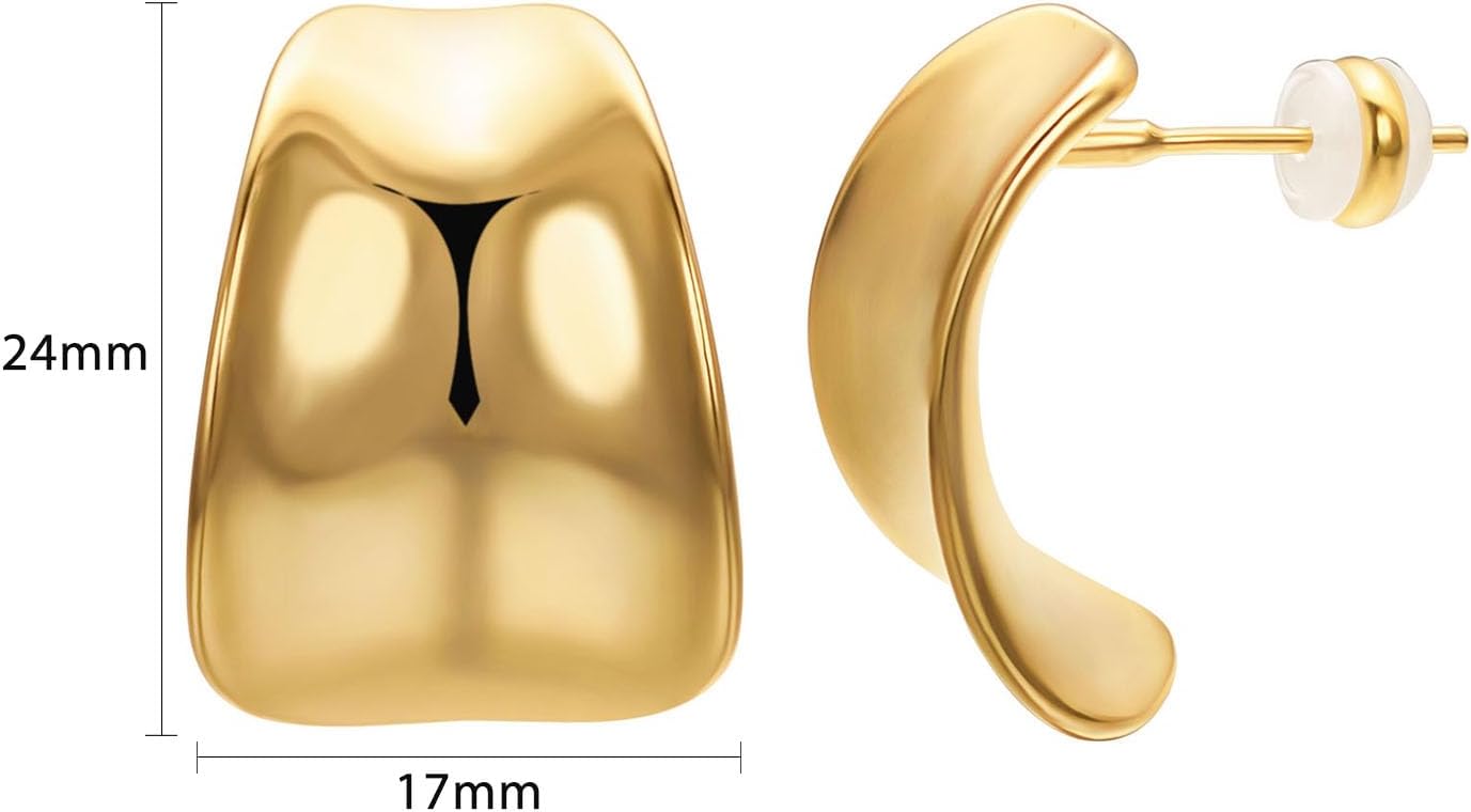 Waterdrop Earrings Gold Hoop Earrings for Women 18K Gold Plated Lightweight Hollow Teardrop Earrings Fashion Jewelry Girls - Image 5