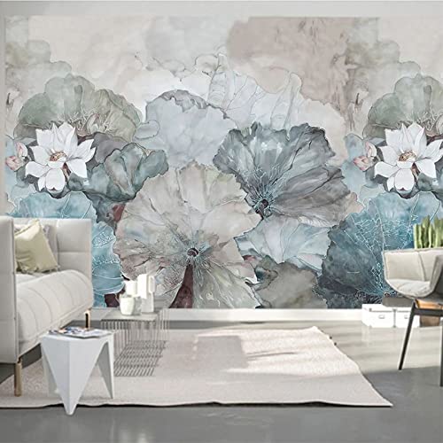Autocollants muraux vintage floral XL en vinyle pour salon et chambre
