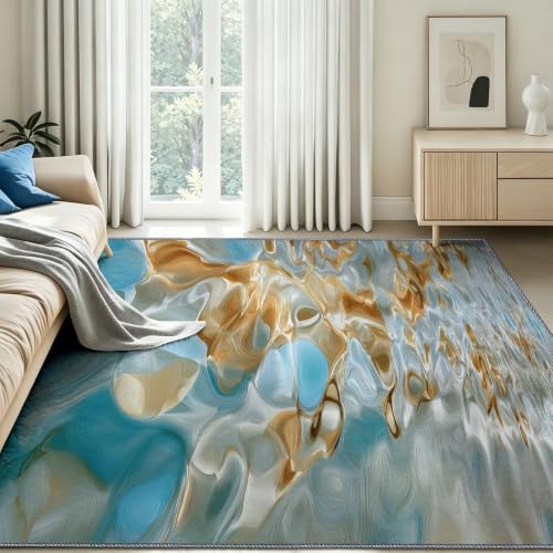 Tapis de chambre moderne 120x170 antidérapant et lavable