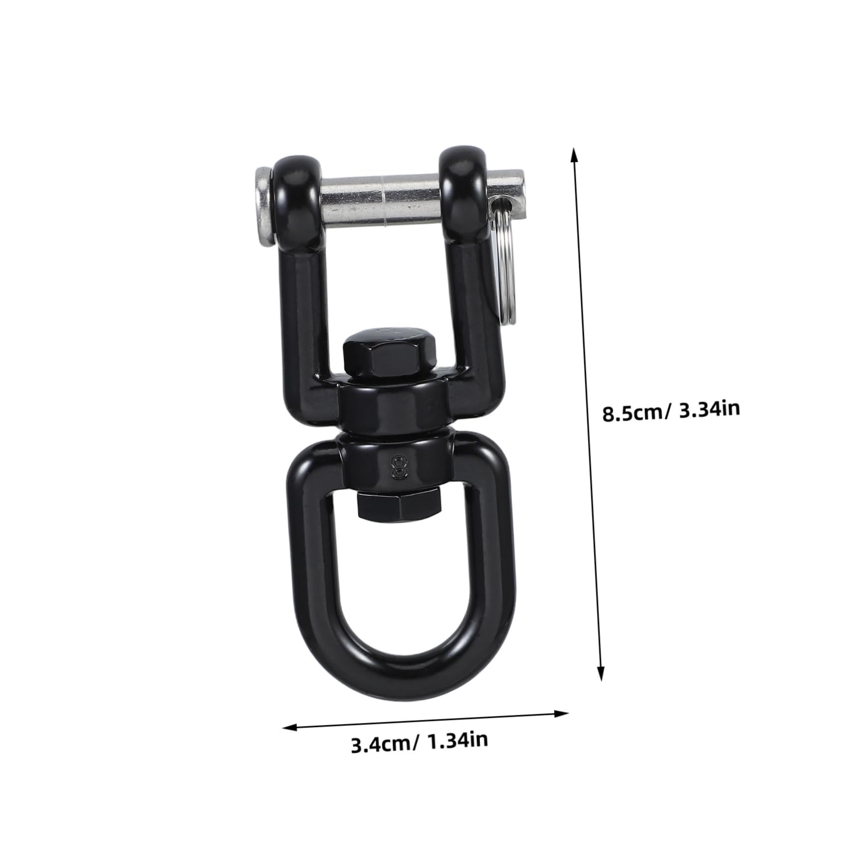 Hemoton Stainless Steel Swing Rotating Ring Heavy Duty Swivel Snap Hooks for Swing Set Universal Porch Hanging Kit