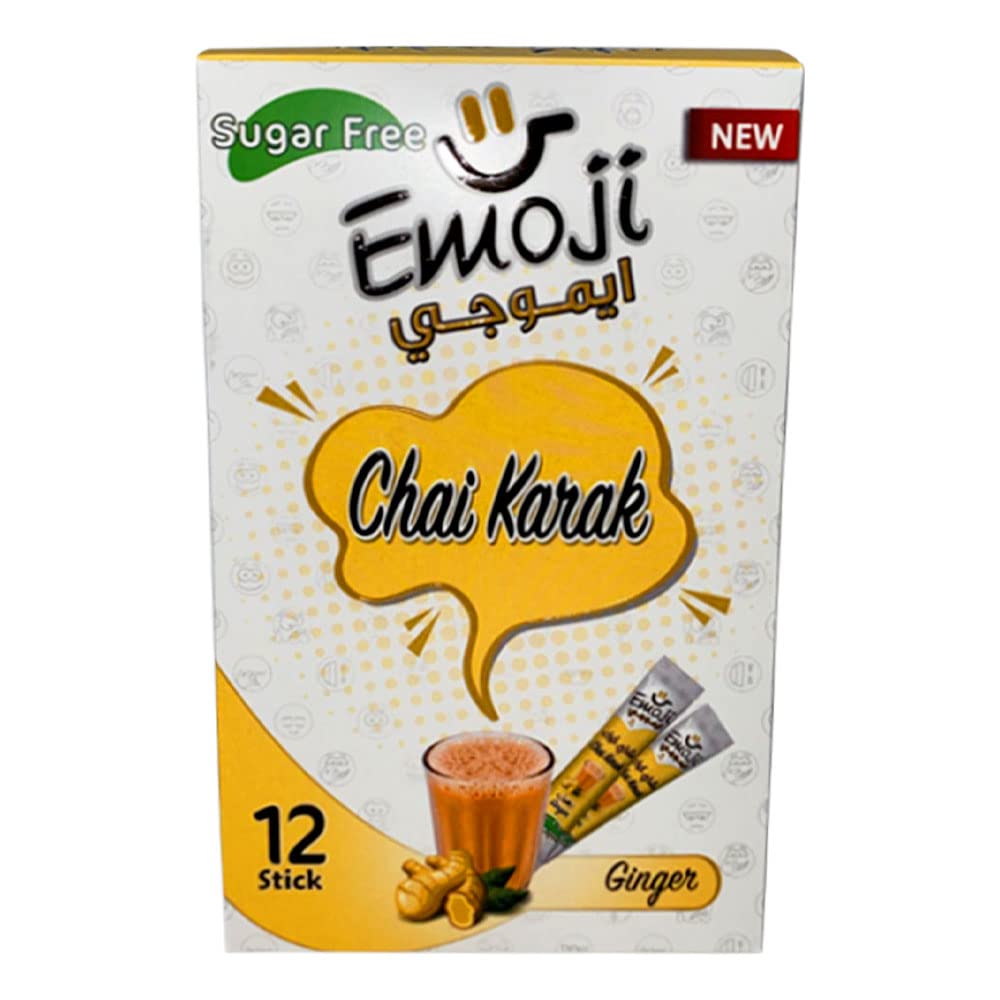 Emoji karak tea with Ginger. Chai Tea Latte, 12 Sachets 20g 240gm