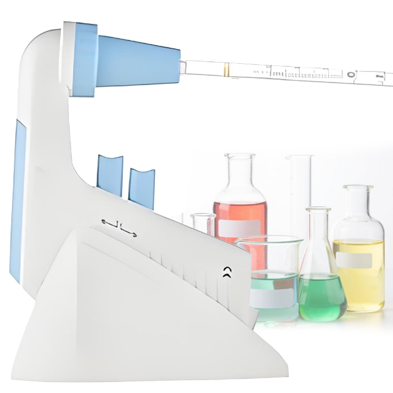 Controlador de pipeta Digital, Bomba de pipeta electrónica de 0,1 a 100 ml, Velocidad Ajustable en 6 Niveles, Dispositivo de llenado Recargable para Aplicaciones de biología y química