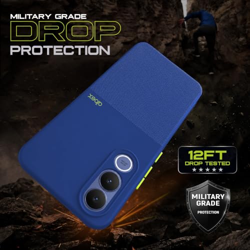 Image of AIBEX Premium Back Cover Case Compatible for Vivo V70 FE 5G | Scratch & Drop Tested Shockproof Matte Texture Case with Soft Microfibre Lining | Slim Fit Cover with Anti-Scratch Finish - Blue
