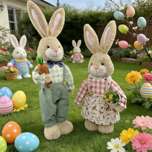 Ornement de lapin de Pâques pliable et ajustable pour petits espaces - 8