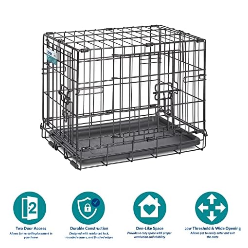 MidWest Homes for Pets Single & Double Door Life Stages Dog Crate