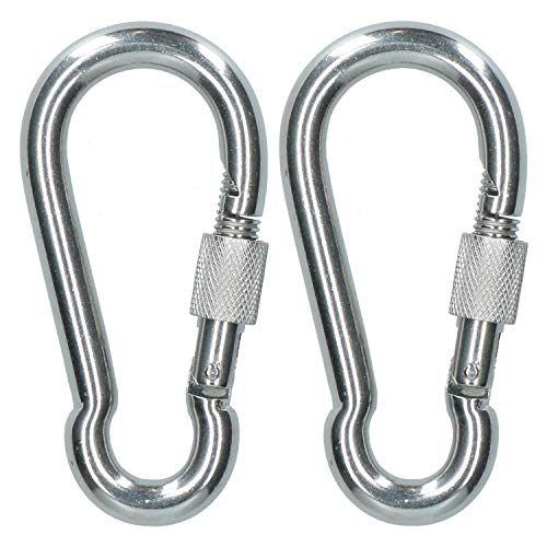 Carabina con tornillo de 10mm en acero inoxidable marino lote de 2 unidades DK76