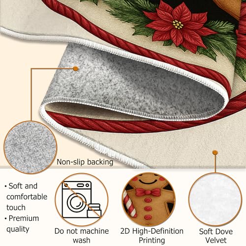 Tapis pain d'épices de Noël résistant à la décoloration pour chambre - 7