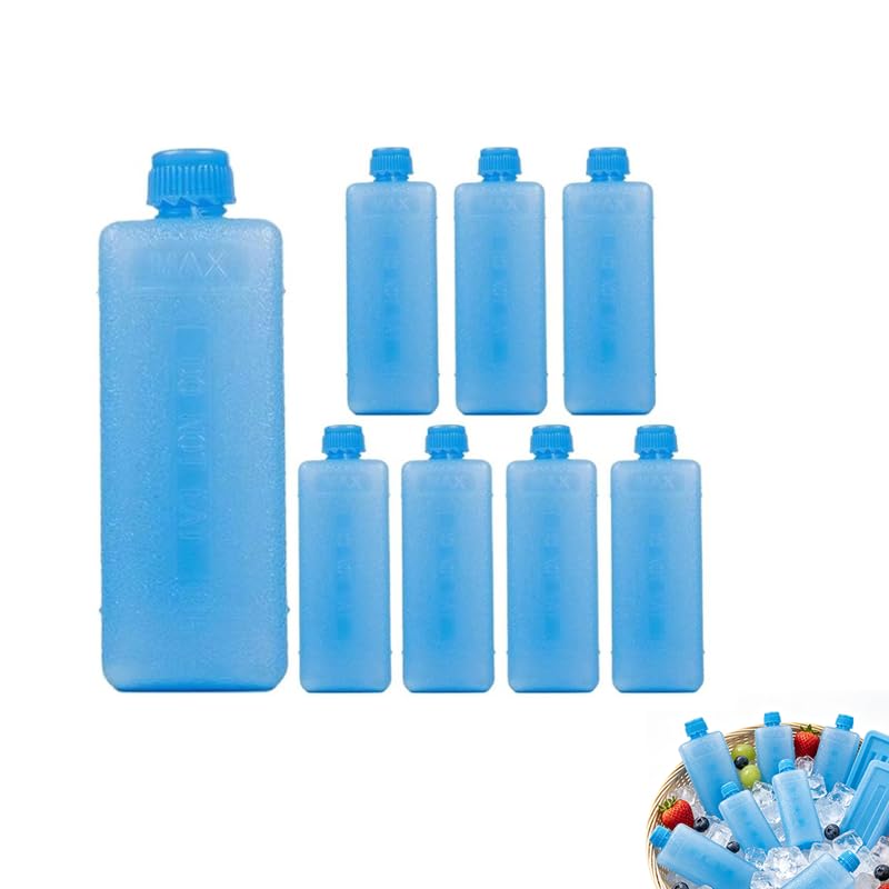 8Pcs Reusable Ice Packs Freezer Blocks for Air Cooling Fan, Small Gel Cooler Packs Compatible with Mini Evaporative Cooler Home Travel Camping