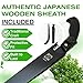 Saboten Japanese Pruning Saw 9.4 in (240mm) – Fluorine-Coated High-Carbon Steel Blade, 7.5mm Tooth Pitch, Smooth Pull Cuts, Wooden Handle, Wood Sheath Included, Made in Japan
