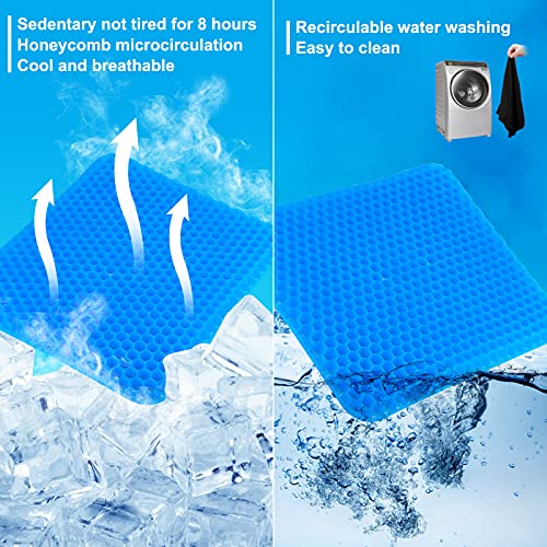Kanglesdip Gel Seat Cushion For Long Sitting - Non Slip Orthopedics Gel Cushion For Tailbone Pain Relief - Office Chair Wheelchair Car Seat Cushion - Sciatica & Hemorrhoid Relief - Egg Seat Gel #TOP3