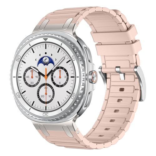 Image of Compatible with Samsung Galaxy Watch 8 Classic 46mm Strap /Galaxy Watch 8 44mm 40mm Rugged Bands Silicone for Galaxy Watch 8 /8 Classic Rubber Sport Straps (NO WATCH)