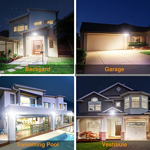 Onforu 3 Packs 55W Flood Lights Outdoor, 5500Lm Super Bright Security Lights, 3 Adjustable Heads, Ip65 Waterproof, 6500K Wall Mount Exterior Led Flood Light #TOP7