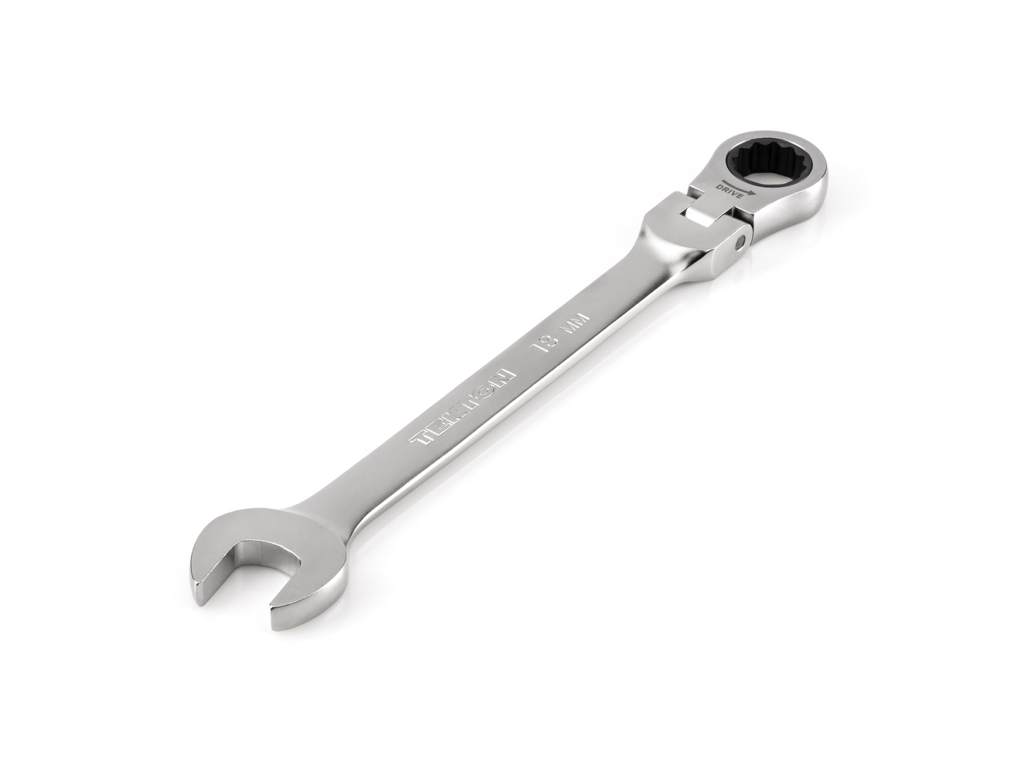 TEKTON 18 mm Flex Head 12-Point Ratcheting Combination Wrench | WRC26418