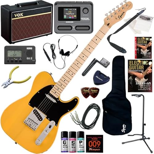 【セット品】Squier エレキギター初心者入門 Pathfinder10とマルチエフェクターが入ってる完璧21点セット Sonic Telecaster/BTB(バタースコッチブロンド)