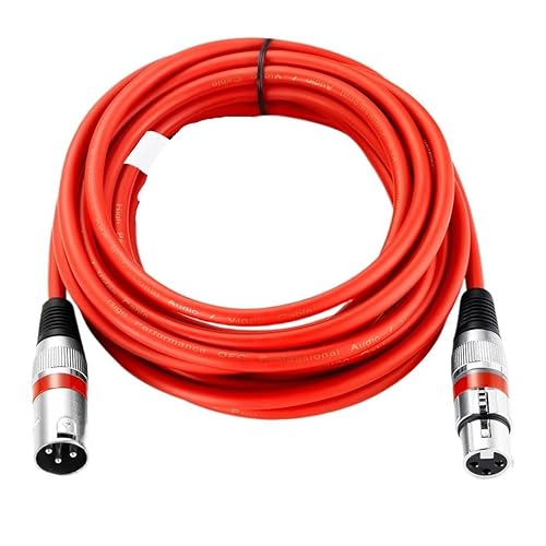 XLR�P�[�u�� �I�X-���X M/F 3�s�� OFC �I�[�f�B�I�P�[�u�� �t�H�C��+�ґg�V�[���h �}�C�N�~�L�T�[�A���v�p 1m 2m 300cm 5m 10m(Red,2m)