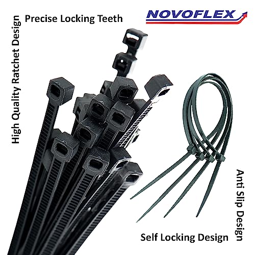 Image of Novoflex CPS 100 ES K (R) ,Cab Lok Nylon Cable Ties 100 x 2.5 mm Colour: Red ,Pack of 1000, 4 Inch, Tensile Strength: 8 KGF / 18 LBS
