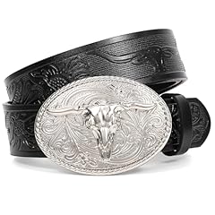 Black/Silver Bull Buckle
