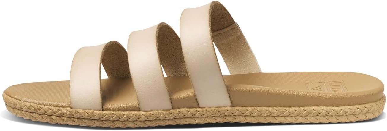 Reef Women's Cushion Ruby Slide Sandal, Seashell, 8