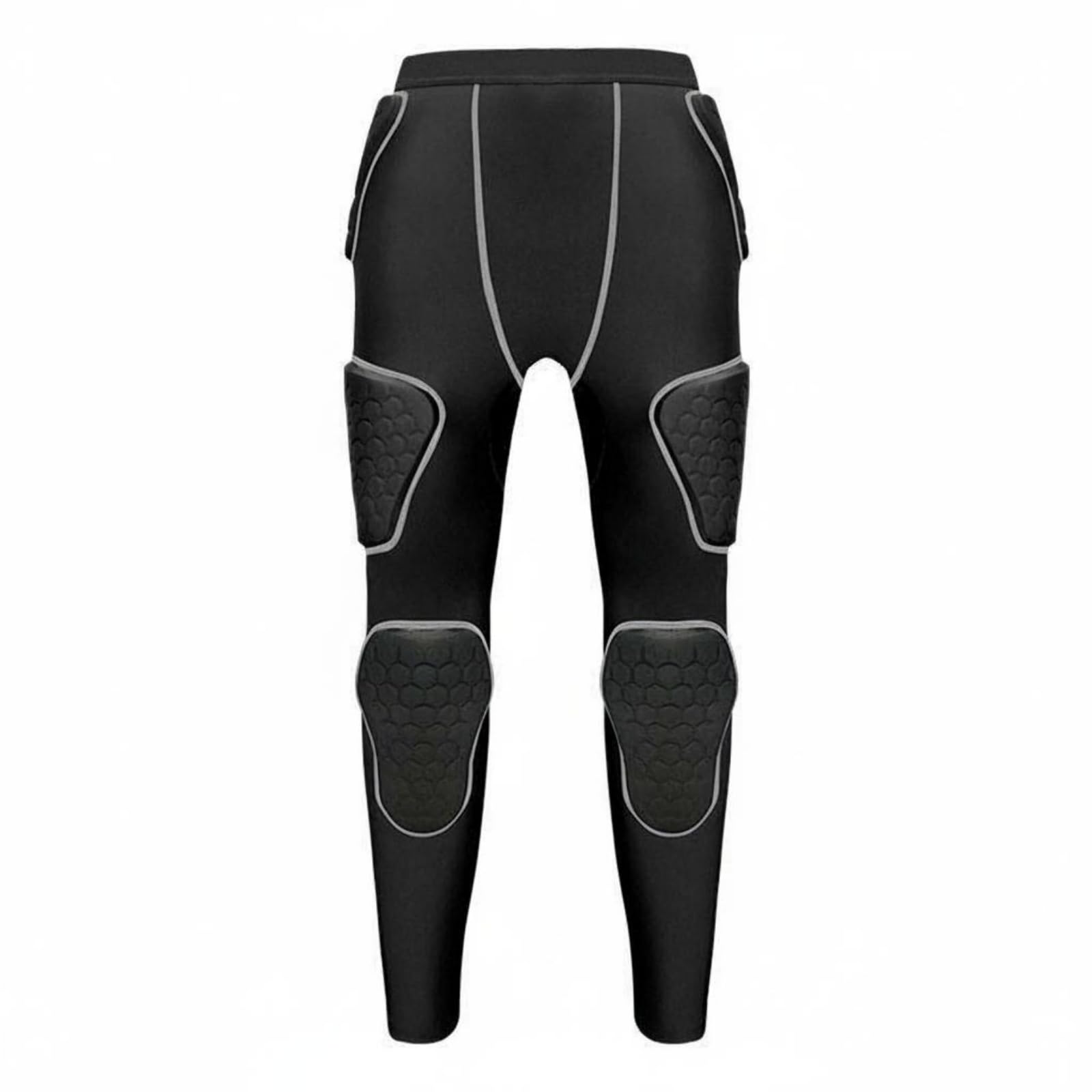 UJEAVETTE Shock Absorbing Padded Compression Pants Force-Absorbing Resistant Goalkeeper Training Pants Full Leg Protection Football Defensive Leggings Stretch Material for Adults-picture-15