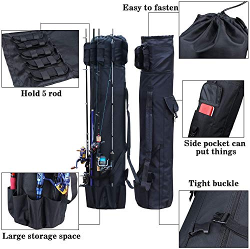 Sougayilang Angelruten-Tasche aus Segeltuch, Organizer, Aufbewahrungstasche für Angelrute und Rollen, Organizer für… – Bild 6