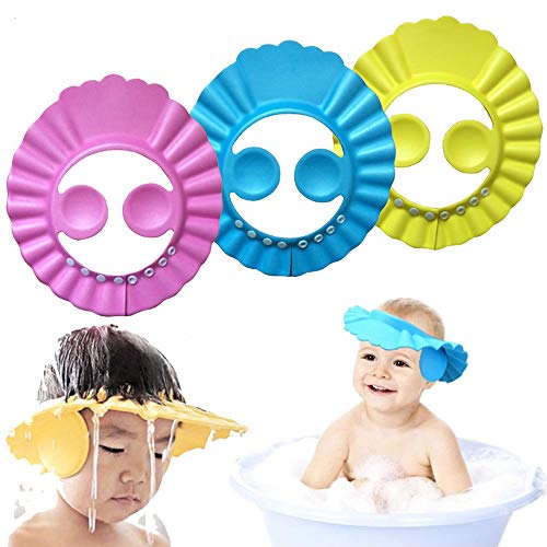 Baby Shower Cap，Kids Shower Cap,Safe Shampoo Shower Bathing Protection,Baby Bath Accessories Bath Visor,Adjustable