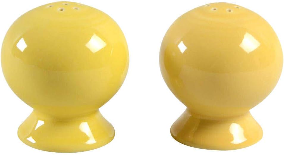 Fiesta® Salt & Pepper Set – Durable Ceramic, Lead-Free, Dishwasher/Microwave/Oven Safe – Made in USA Dinnerware - Sunflower