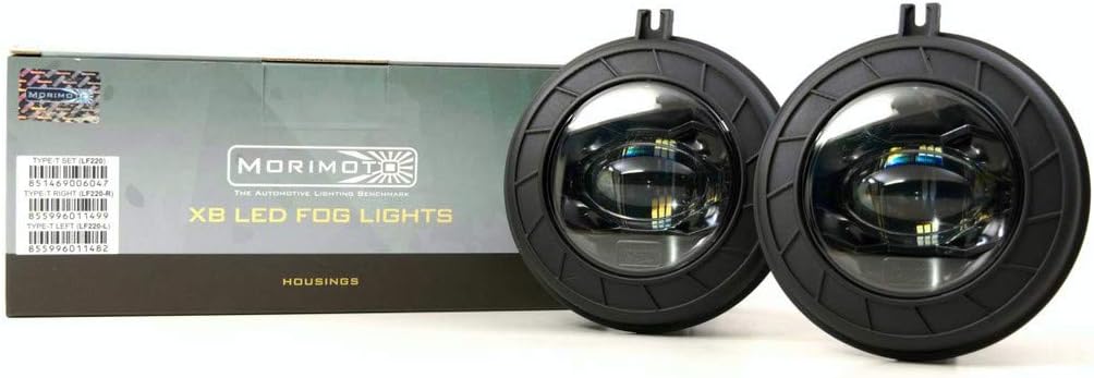 Morimoto XB LED Foglights, Type M2 Plug and Play Foglight Housing Upgrade, Fits Many Dodge/Jeep Models, DOT Approved Assembly with White LED Chips, UV Resistant, 10 Year Warranty (1x ‎ LF610-S)