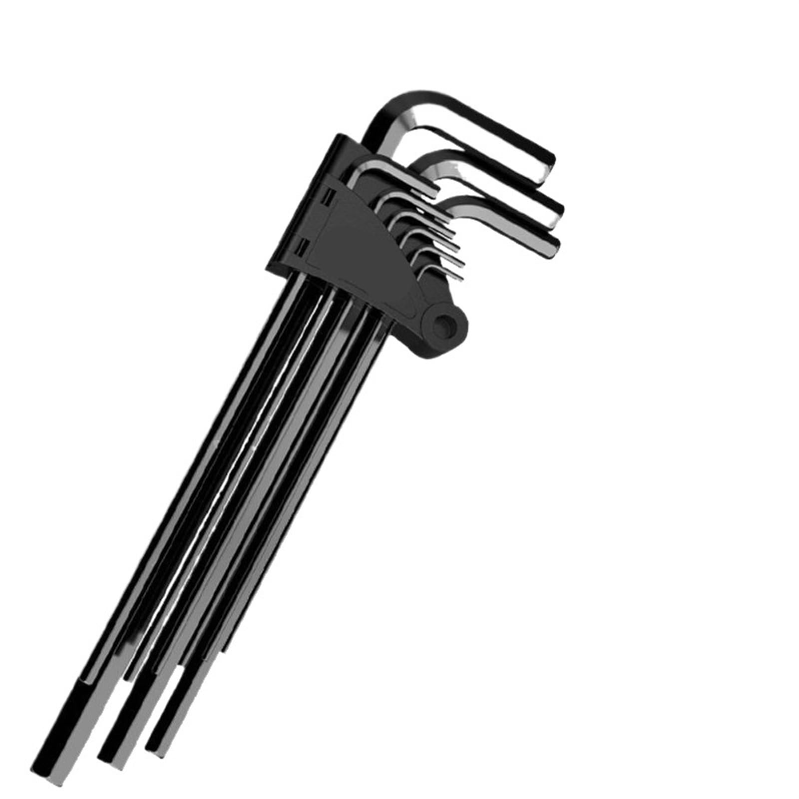 Hnulgvi Style 3 Type Hexagonal Spanner With Flat Head 9Pcs Allen Key Set L Type Wrench Kit Hex Hand Tool Hexagon Flat Ball Torx Head Spanner Repair Tools(Style 3)