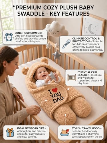 Image of BRANDONN Baby Blanket Newborn Gift Pack of Swaddle Wrapper, 0-9 Months, Length 68 cm x Width 68 cm