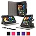 rooCASE Case for Amazon All-New Kindle Fire HDX 7 - Dual-View Folio Case HDX 7" Tablet - BLACK (With Auto Wake / Sleep Cover)