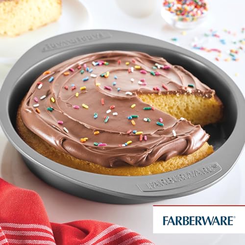 Farberware Nonstick Bakeware 9-Inch Round Cake Pan, Gray - image 6