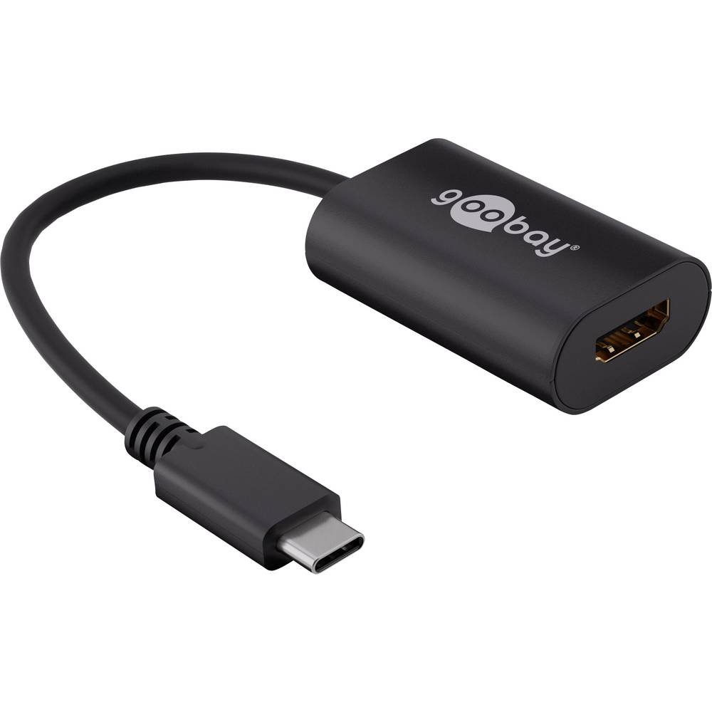 Goobay 38532 USB Adaptador de c, 0,2 m), color negro