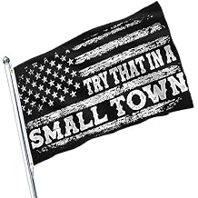 Try That in a Small Town Aldean Flag - White, 36" x 60" - Independence Day, Outdoor-Flags, Banner